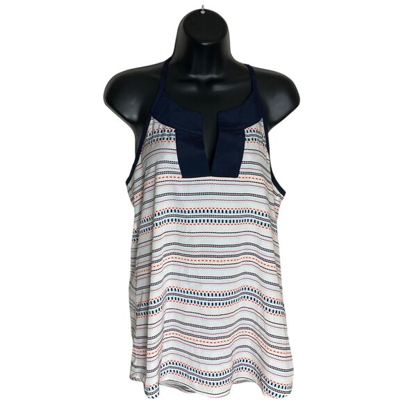 Athleta Tank Top Womens XS V-Neck Tassels Halter Beachy Athleisure Boho Sporty - Picture 1 of 11